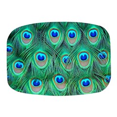 Peacock Feathers, Bonito, Bird, Blue, Colorful, Feathers Mini Square Pill Box by nateshop