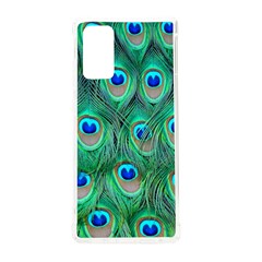 Peacock Feathers, Bonito, Bird, Blue, Colorful, Feathers Samsung Galaxy Note 20 Tpu Uv Case by nateshop