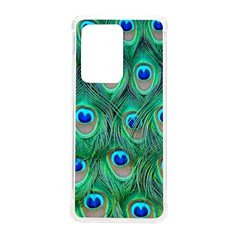 Peacock Feathers, Bonito, Bird, Blue, Colorful, Feathers Samsung Galaxy S20 Ultra 6 9 Inch Tpu Uv Case by nateshop