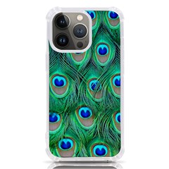 Peacock Feathers, Bonito, Bird, Blue, Colorful, Feathers Iphone 13 Pro Tpu Uv Print Case by nateshop