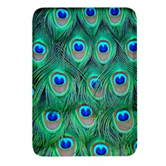 Peacock Feathers, Bonito, Bird, Blue, Colorful, Feathers Rectangular Glass Fridge Magnet (4 Pack) by nateshop