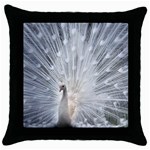 White Feathers, Animal, Bird, Feather, Peacock Throw Pillow Case (Black) Front