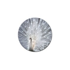 White Feathers, Animal, Bird, Feather, Peacock Golf Ball Marker (4 Pack) by nateshop