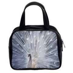 White Feathers, Animal, Bird, Feather, Peacock Classic Handbag (two Sides) by nateshop