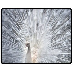 White Feathers, Animal, Bird, Feather, Peacock Fleece Blanket (medium) by nateshop