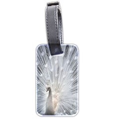 White Feathers, Animal, Bird, Feather, Peacock Luggage Tag (two Sides) by nateshop