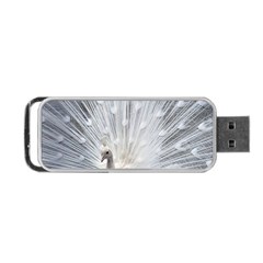 White Feathers, Animal, Bird, Feather, Peacock Portable Usb Flash (one Side) by nateshop