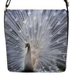 White Feathers, Animal, Bird, Feather, Peacock Flap Closure Messenger Bag (s) by nateshop