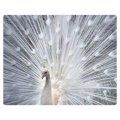 White Feathers, Animal, Bird, Feather, Peacock Two Sides Premium Plush Fleece Blanket (medium) by nateshop