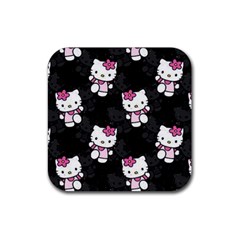 Hello Kitty, Pattern, Supreme Rubber Coaster (square) by nateshop