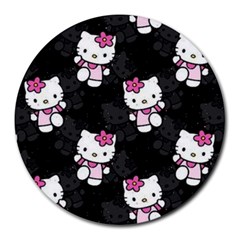 Hello Kitty, Pattern, Supreme Round Mousepad by nateshop