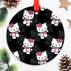 Hello Kitty, Pattern, Supreme Ornament (round) by nateshop