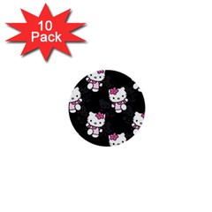 Hello Kitty, Pattern, Supreme 1  Mini Buttons (10 Pack)  by nateshop