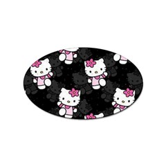 Hello Kitty, Pattern, Supreme Sticker (oval) by nateshop