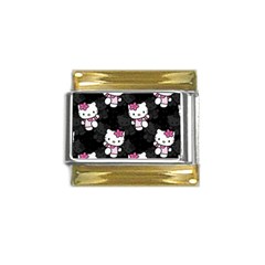 Hello Kitty, Pattern, Supreme Gold Trim Italian Charm (9mm) by nateshop