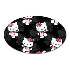 Hello Kitty, Pattern, Supreme Oval Magnet by nateshop