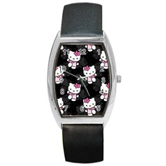 Hello Kitty, Pattern, Supreme Barrel Style Metal Watch by nateshop