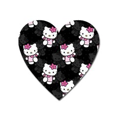 Hello Kitty, Pattern, Supreme Heart Magnet by nateshop