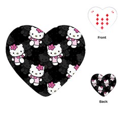 Hello Kitty, Pattern, Supreme Playing Cards Single Design (heart) by nateshop