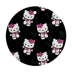 Hello Kitty, Pattern, Supreme Round Ornament (two Sides)