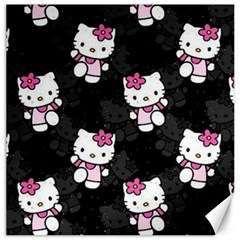 Hello Kitty, Pattern, Supreme Canvas 16  X 16  by nateshop