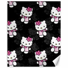 Hello Kitty, Pattern, Supreme Canvas 11  X 14  by nateshop