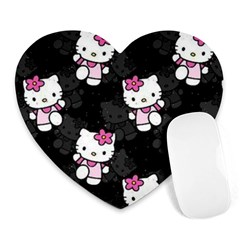 Hello Kitty, Pattern, Supreme Heart Mousepad by nateshop