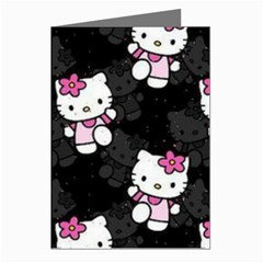 Hello Kitty, Pattern, Supreme Greeting Cards (pkg Of 8) by nateshop