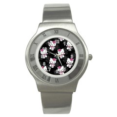 Hello Kitty, Pattern, Supreme Stainless Steel Watch by nateshop