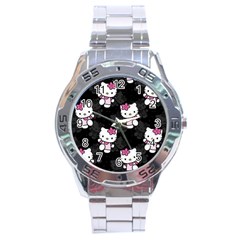 Hello Kitty, Pattern, Supreme Stainless Steel Analogue Watch by nateshop