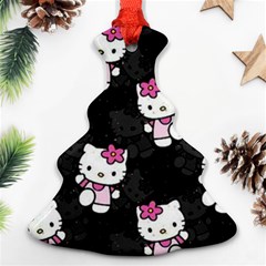 Hello Kitty, Pattern, Supreme Christmas Tree Ornament (two Sides) by nateshop