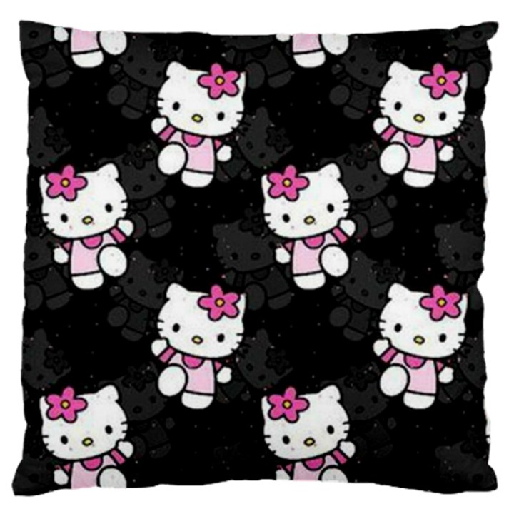 Hello Kitty, Pattern, Supreme Large Premium Plush Fleece Cushion Case (One Side)