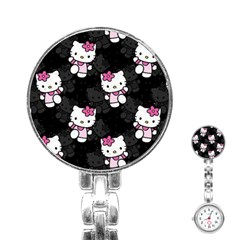 Hello Kitty, Pattern, Supreme Stainless Steel Nurses Watch by nateshop