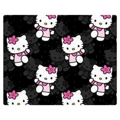 Hello Kitty, Pattern, Supreme Two Sides Premium Plush Fleece Blanket (medium) by nateshop