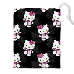 Hello Kitty, Pattern, Supreme Drawstring Pouch (5xl) by nateshop