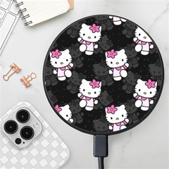 Hello Kitty, Pattern, Supreme Wireless Fast Charger(black) by nateshop