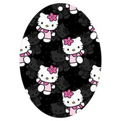 Hello Kitty, Pattern, Supreme Uv Print Acrylic Ornament Oval