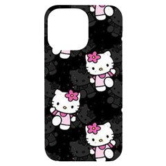 Hello Kitty, Pattern, Supreme Iphone 14 Pro Max Black Uv Print Case by nateshop