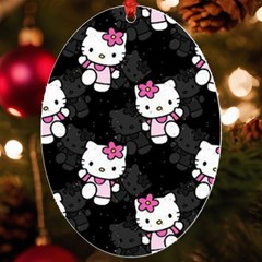 Hello Kitty, Pattern, Supreme Uv Print Acrylic Ornament Oval by nateshop