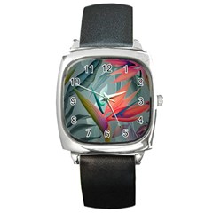 Beauty, Flowers, Green, Huawei Mate Square Metal Watch by nateshop