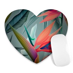 Beauty, Flowers, Green, Huawei Mate Heart Mousepad by nateshop