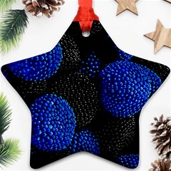 Berry, One,berry Blue Black Ornament (star) by nateshop