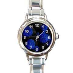 Berry, One,berry Blue Black Round Italian Charm Watch by nateshop