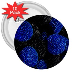 Berry, One,berry Blue Black 3  Buttons (10 Pack)  by nateshop