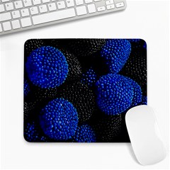 Berry, One,berry Blue Black Large Mousepad by nateshop