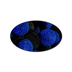 Berry, One,berry Blue Black Sticker (oval) by nateshop