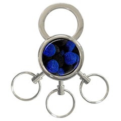 Berry, One,berry Blue Black 3-ring Key Chain by nateshop