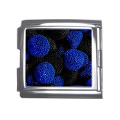 Berry, One,berry Blue Black Mega Link Italian Charm (18mm) by nateshop