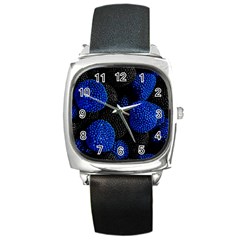 Berry, One,berry Blue Black Square Metal Watch by nateshop