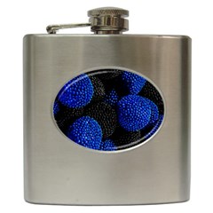 Berry, One,berry Blue Black Hip Flask (6 Oz) by nateshop